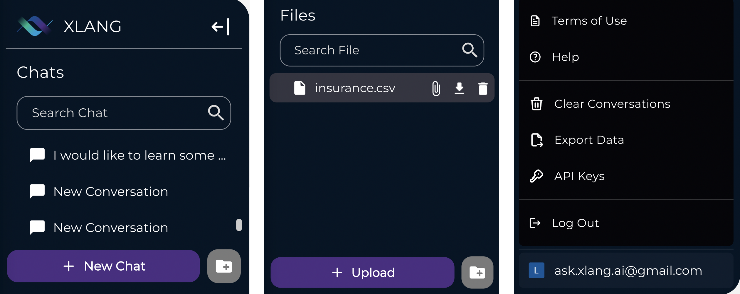 Figure: Chat Interface for selecting Agent, Tools, and other configurations